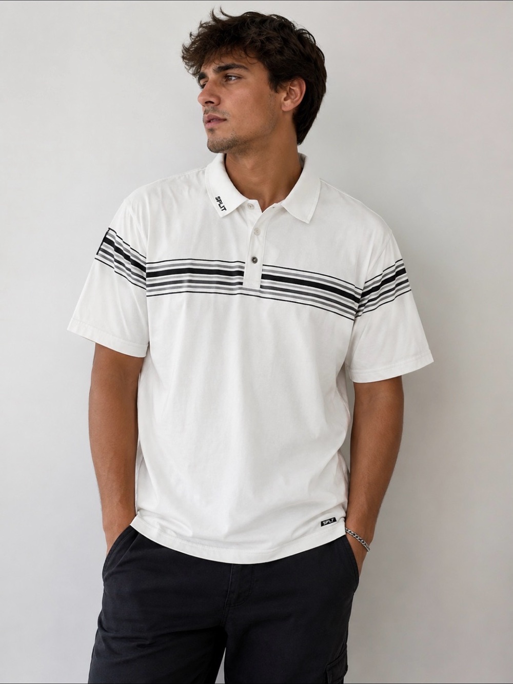 Vintage 2004 Split Men’s Polo Shirt Size M Y2K Skate Surf.